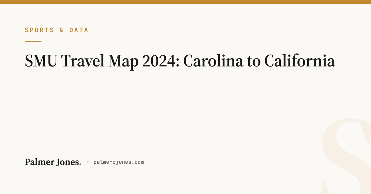 SMU Travel Map 2024: Carolina to California
